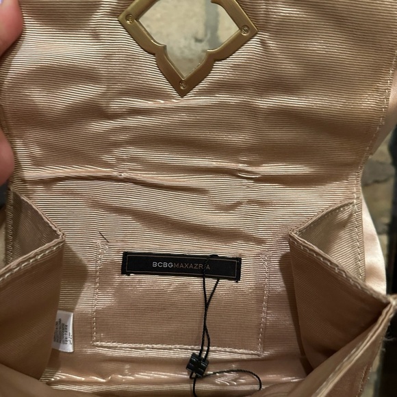 BCBG Elegant Satin Clutch with Chain Strap - Picture 9 of 9